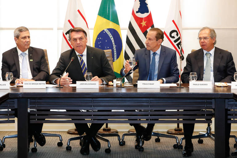Jair Bolsonaro durante Instalação do Conselho Superior "Diálogo pelo Brasil" da Federação das Indústrias do Estado de São Paulo