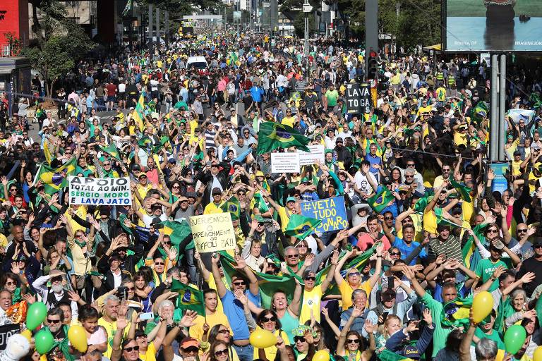 Ato pelo veto ao projeto de lei de abuso de autoridade e de apoio a Sergio Moro e Deltan Dallagnol, em 25 de agosto de 2019