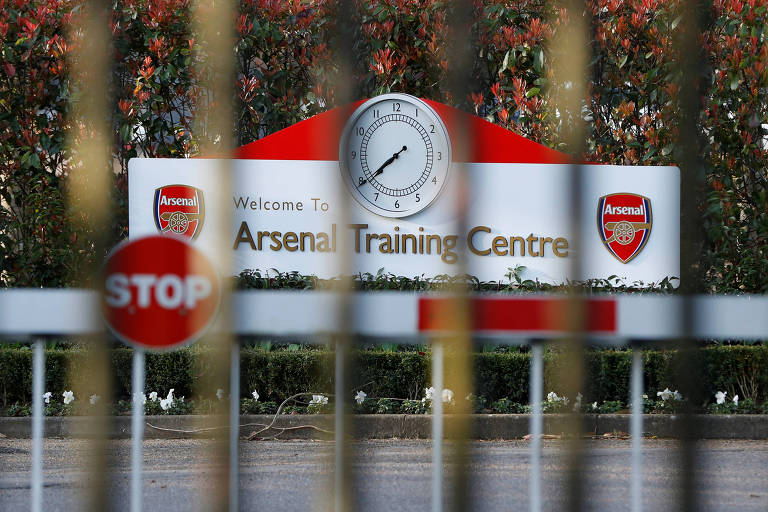 Centro de treinamento do Arsenal, cujo técnico, Mikel Arteta, foi infectado