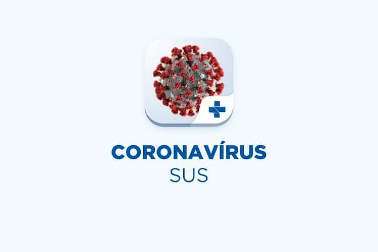 Tela inicial do aplicativo Coronavírus SUS