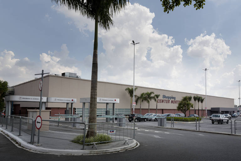 Vista da fachada do Shopping Center Norte, na zona norte de São Paulo