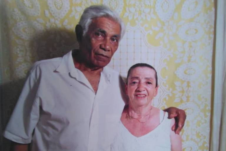 Inácio Moura Filho ao lado da esposa Maria Salomé Salviano Moura