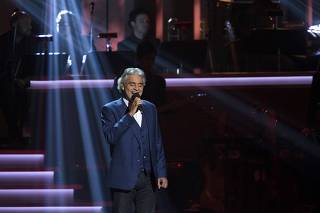 Singer Bocelli performs 