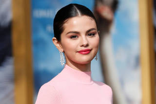 Cast member Gomez poses at the premiere for the film 