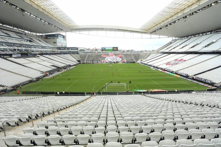 Estádio do Corinthians vazio na partida do Timão contra o Ituano