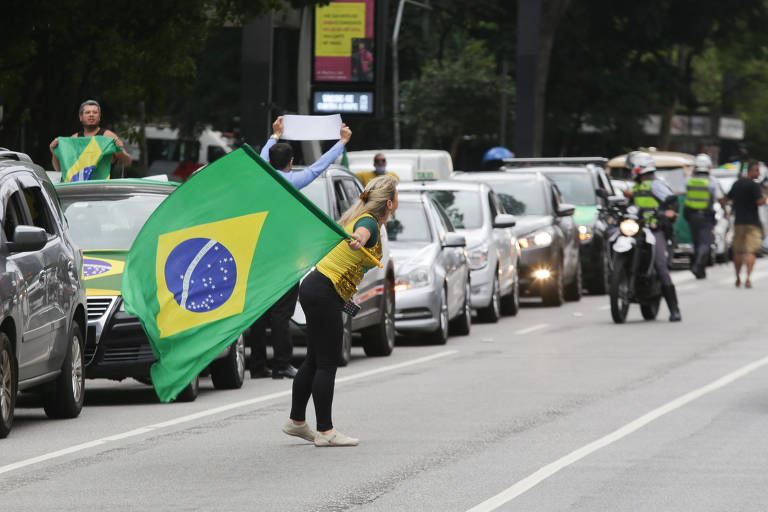 Carreata contra Doria e em apoio a Bolsonaro em São Paulo