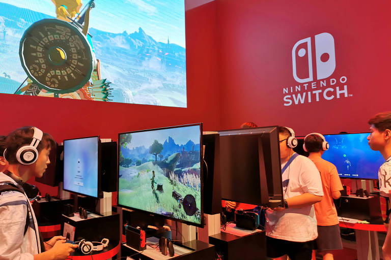 Estande da Nintendo Switch no China Digital Entertainment Expo and Conference, também chamado de ChinaJoy