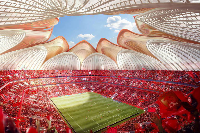 Chineses iniciam construção de estádio para 100 mil torcedores - 23/04/2020 - Esporte - Folha