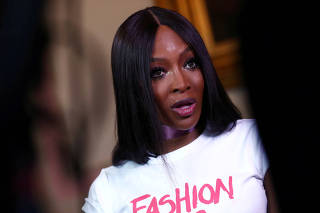 FILE PHOTO: International supermodel and activist Naomi Campbell speaks to Reuters during an interview in London