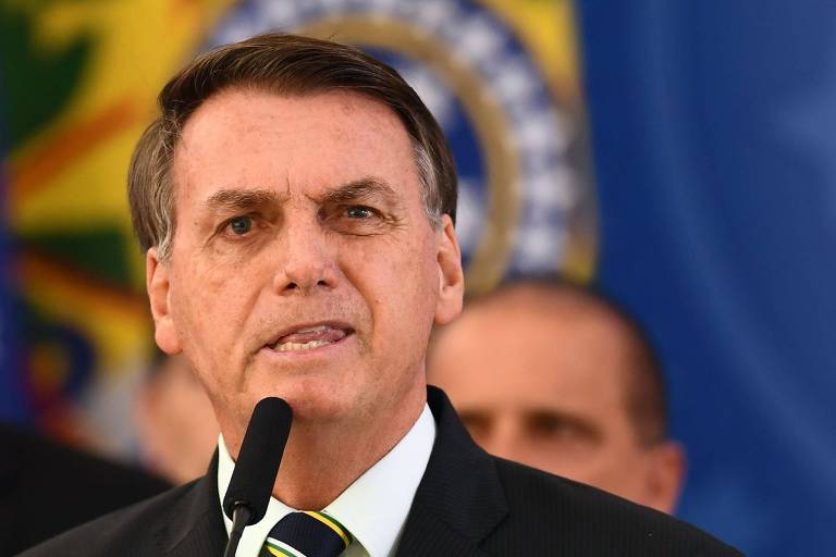 O presidente Bolsonaro durante pronunciamento nesta sexta (24) no qual rebate o ex-ministro da Justiça Sergio Moro