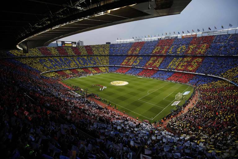 Camp Nou, estádio do Barcelona, durante clássico contra o Real Madrid