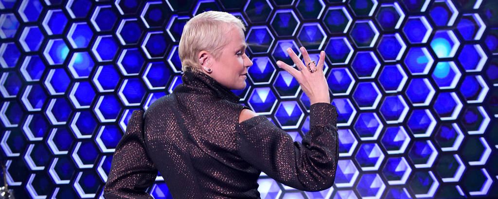 Xuxa no palco do The Four Brasil