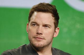 Actor Chris Pratt speaks about the NBC television show Parks and Recreation during the TCA presentations in Pasadena