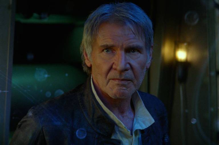 Han Solo (Harrison Ford)  em 'Star Wars: The Force Awakens'