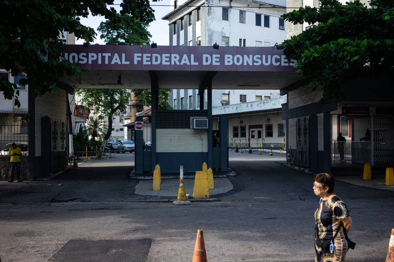 Fachada do Hospital Federal de Bonsucesso, no Rio
