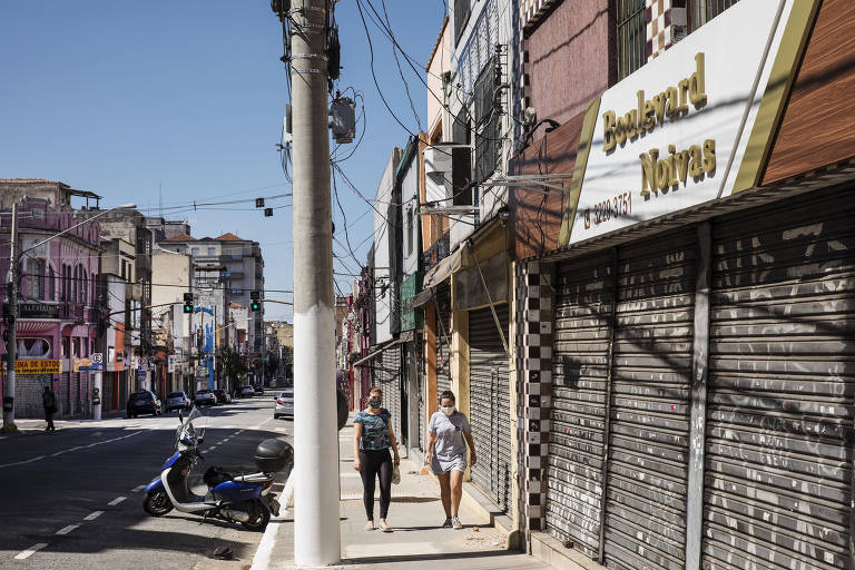 Região central de São Paulo; antes da crise, polo empregava cerca de 200 mil pessoas de forma direta 
