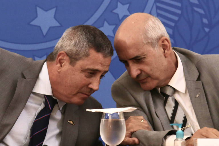 Os generais Walter Braga Netto (Casa Civil) e Luiz Eduardo Ramos (Secretaria de Governo) no Planalto