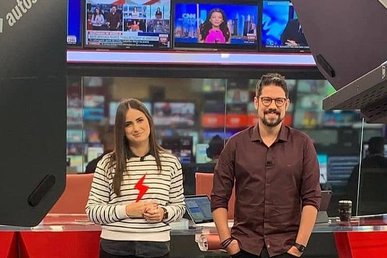 Mari Palma e Phelipe Siani apresentam o "Live CNN Brasil"