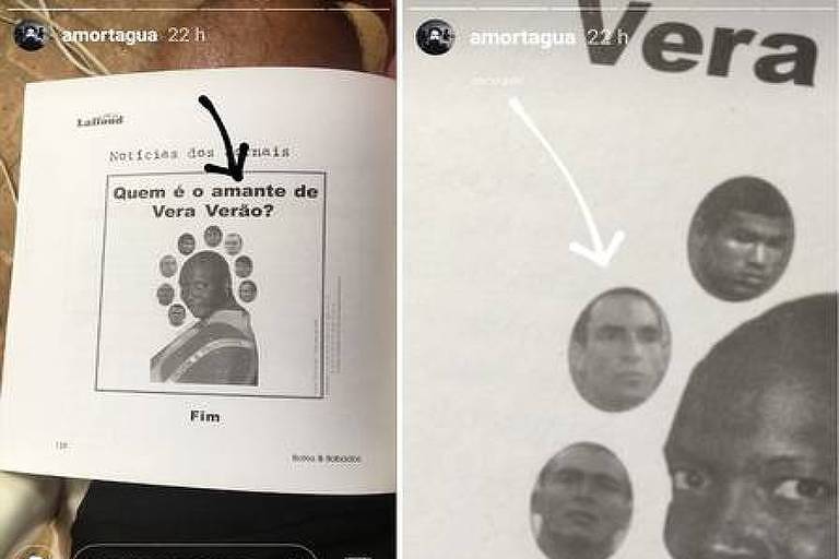 Alexandre Mortágua, filho do ex-jogador Edmundo, mostra foto do pai em biografia de Vera Verão