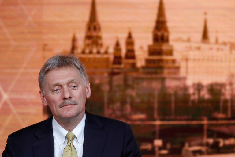 O porta-voz do Kremlin, Dmitri Peskov, durante fala de Putin no final do ano passado