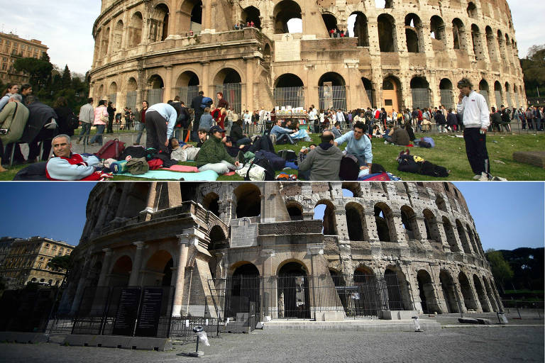 Antes e depois; veja como a pandemia esvaziou atrações turísticas na Europa