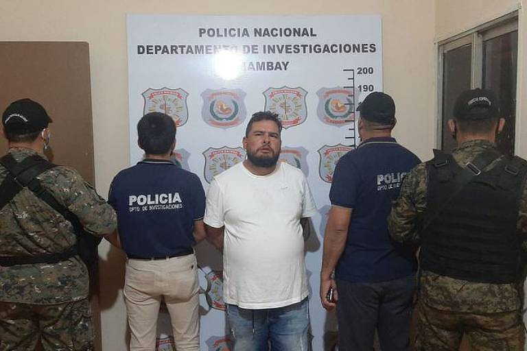 Waldemar Pereira Rivas, conhecido como Cachorrão, preso em Pedro Juan Caballero, no Paraguai, sob suspeita de participar do assassinato de Léo Veras