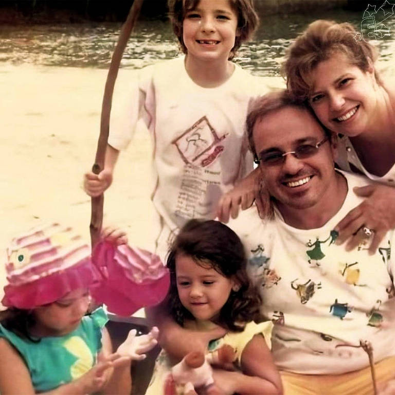 Gugu e Rose com os filhos João Augusto, Marina e Sofia