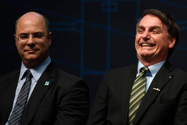 O governador Wilson Witzel e o presidente Jair Bolsonaro
