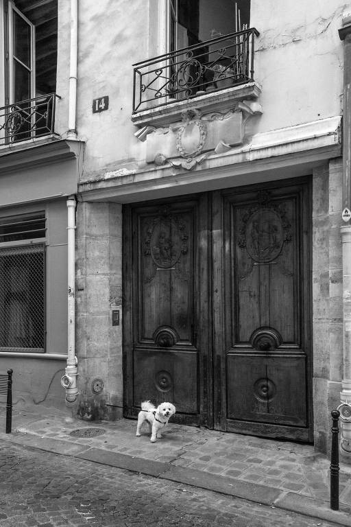 Fachada do número 14 da rua Servandoni, em abril de 2020