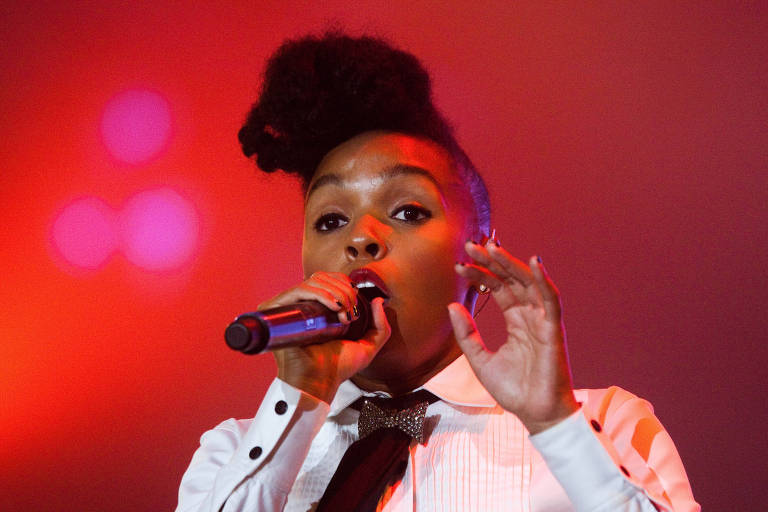 Show de Janelle Monae no palco Mundo, no Rock in Rio 2011, no Rio de Janeiro