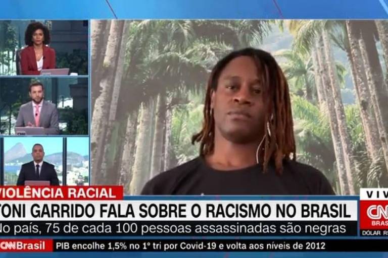 Âncoras conversam com Toni Garrido na CNN Brasil