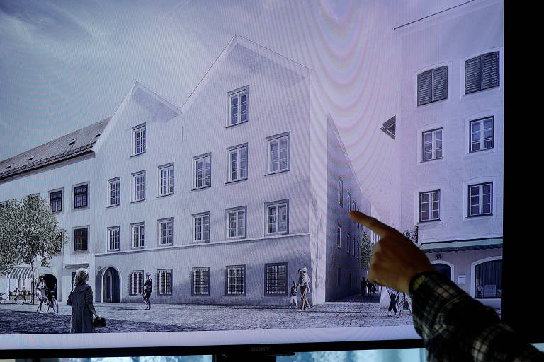 Plano arquitetônico em cima de casa de Adolf Hitler