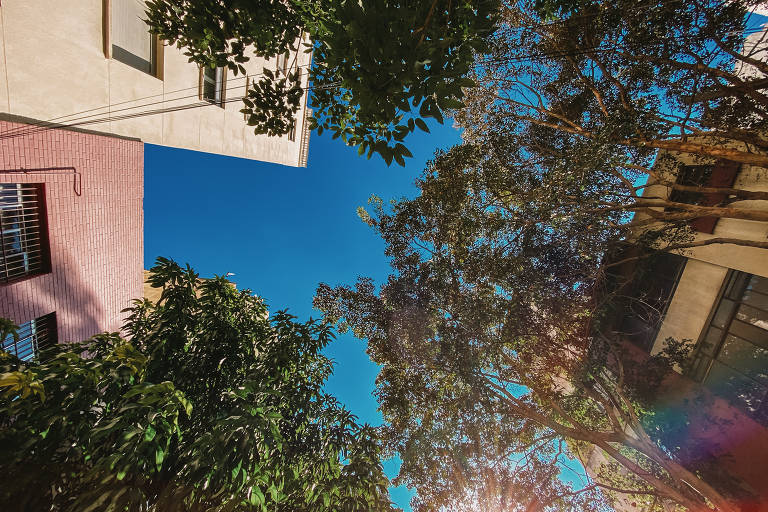 Céu visto da Santa Cecília, no centro da cidade.