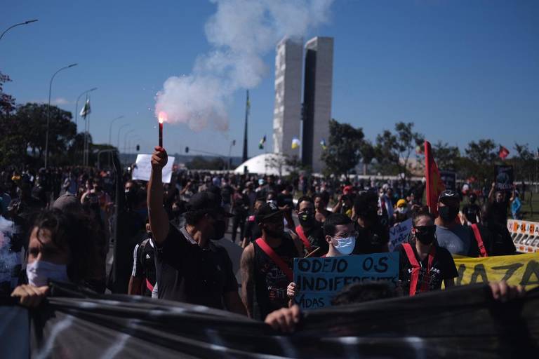 Manifestação em Belém contra Bolsonaro e racismo tem 112 detidos por aglomeração