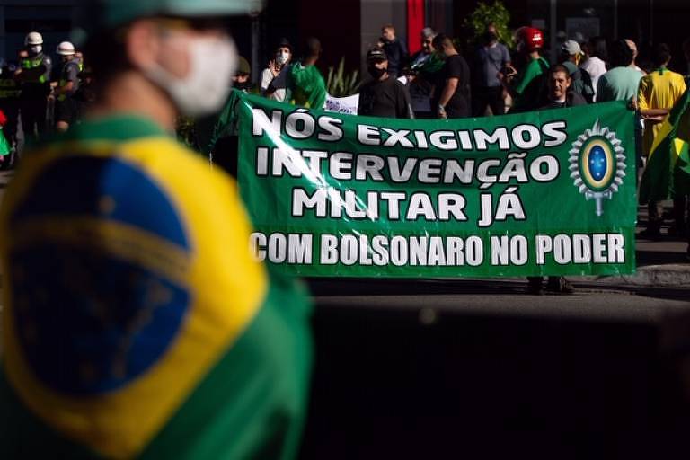 Manifestação pró-Bolsonaro em 7 de junho em SP