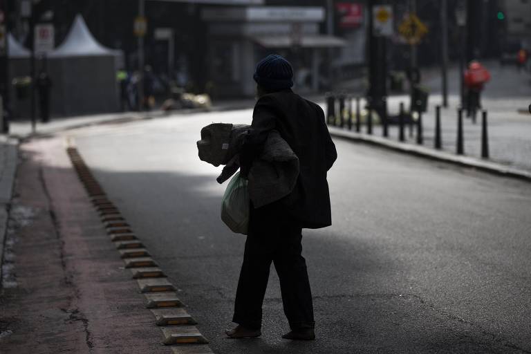 A pandemia de Covid-19 fez com que aumentasse o número de pessoas em situação de rua em São Paulo.