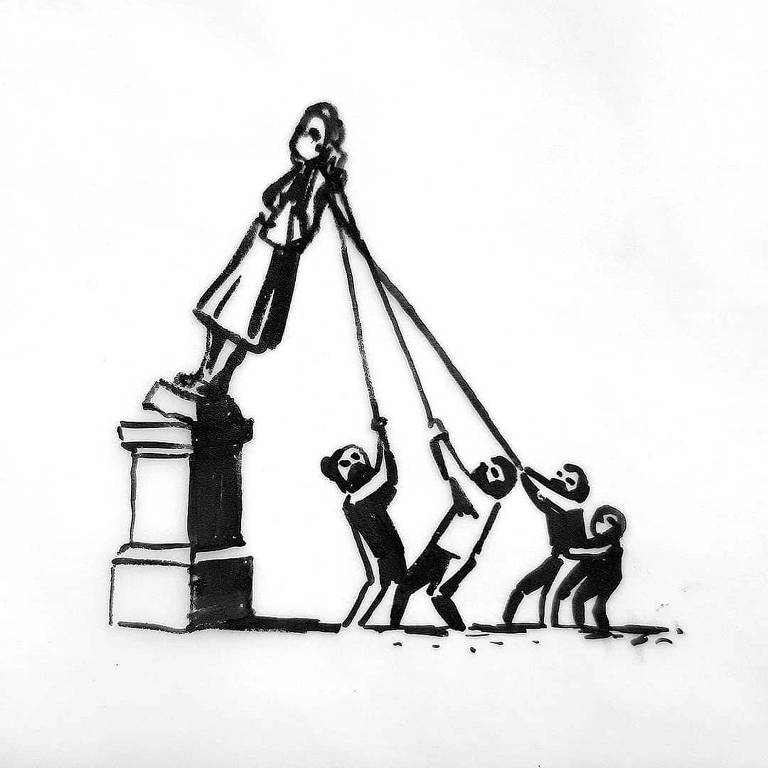 Desenho do artista Banksy retirado de conta oficial no Instagram