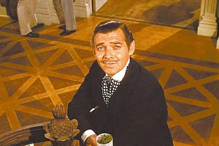 O ator Clark Gable como Rhett Butler, protagonista de "E o vento levou..."