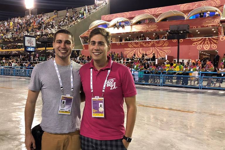 Pedro Figueiredo com o marido Erick Rianelli