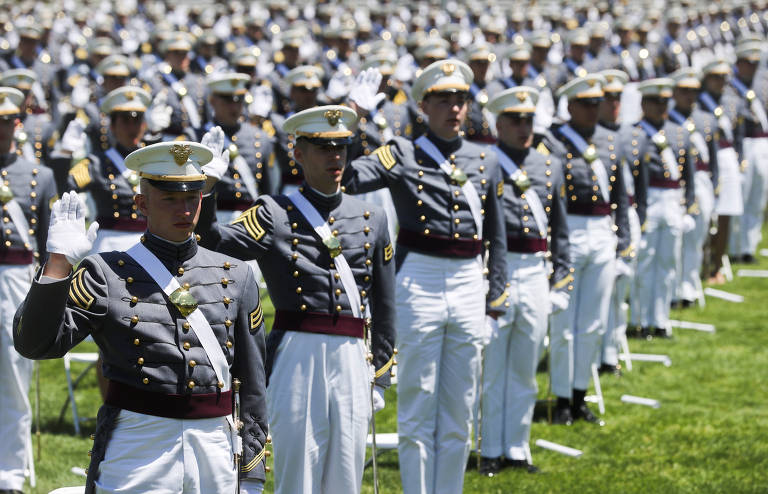 Formatura na academia militar de West Point 