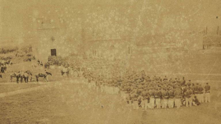 Foto da Brigada Bahiana em Nova Palmira, região do município de Caxias do Sul (RS)