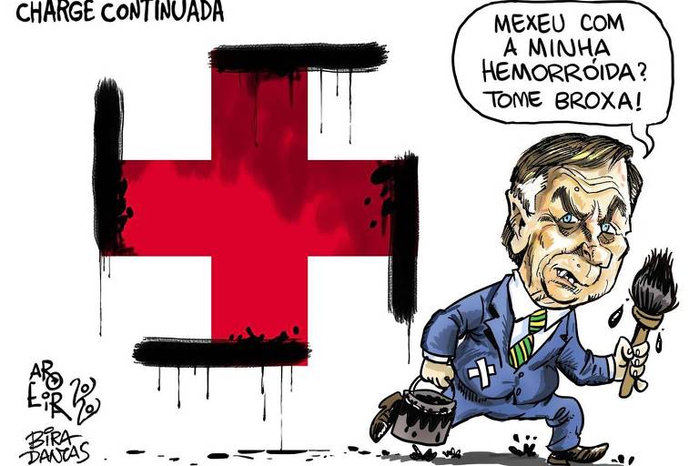 Cartuns em defesa de Aroeira contra o governo Bolsonaro