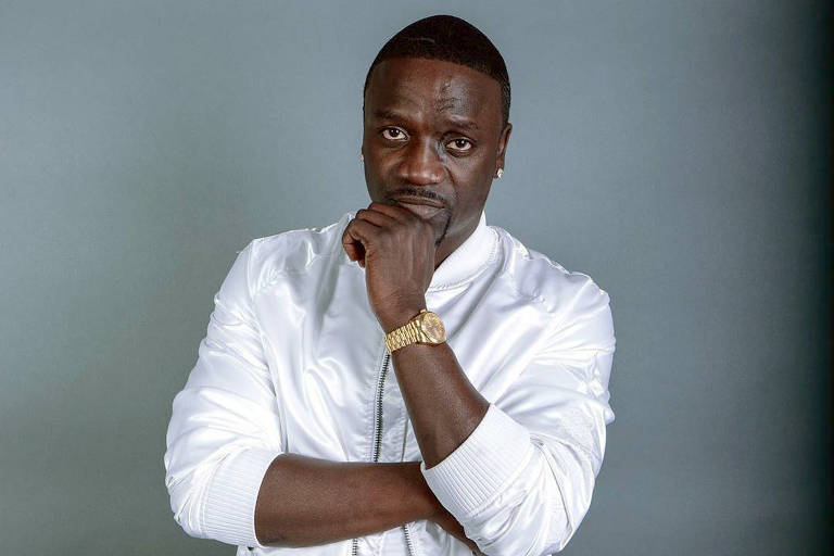 O cantor Akon, que vai se apresentar no Rock in Rio