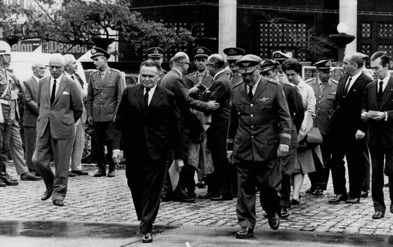 O presidente Humberto de Alencar Castello Branco, em São Paulo, no dia 3 de maio de 1964