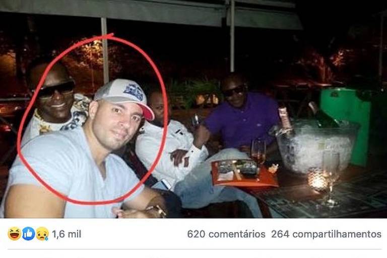 Reprodução da postagem em que o jornalista Fabiano de Abreu (à esquerda) afirma ter sido vítima de fake news
