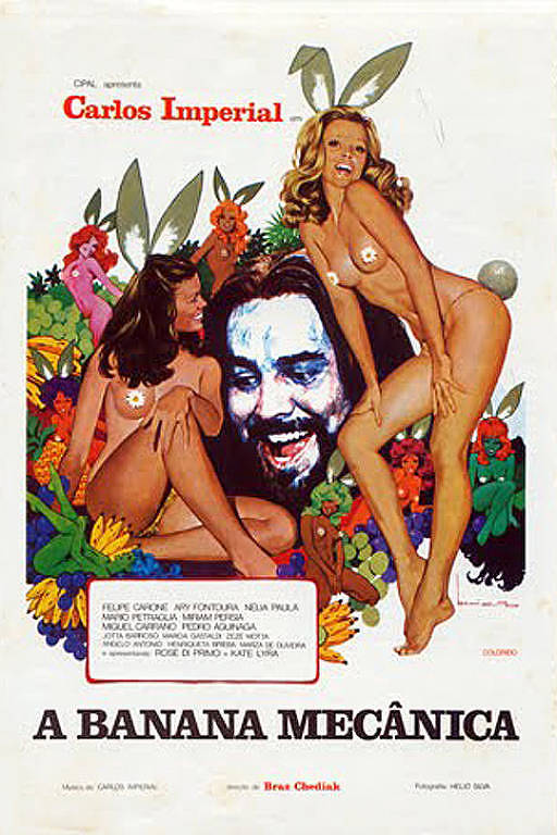Poster do filme "A Banana Mecânica" censurado pela ditadura da cineasta  e artista visual Fernanda Pessoa