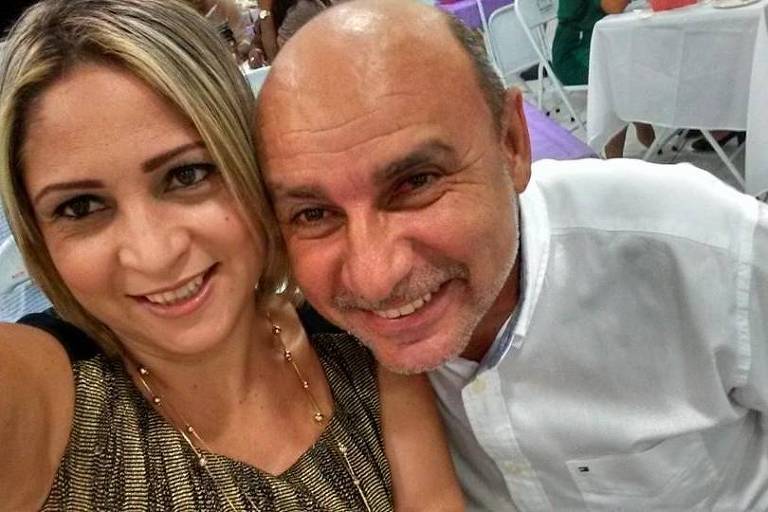 Fabrício Queiroz e a esposa, Márcia Oliveira de Aguiar 