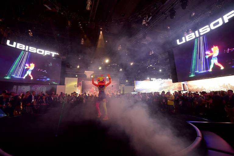 Evento de promoção do jogo "Just Dance", da Ubisoft, em Los Angeles, em 2016