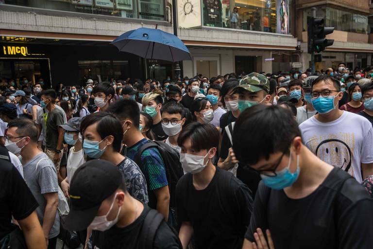 Manifestantes foram às ruas para protestar contra nova lei de segurança nacional sancionada em Hong Kong