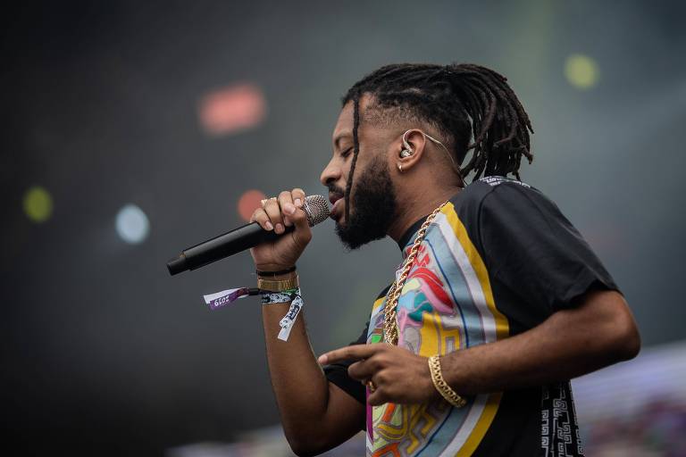 O rapper carioca BK se apresenta no 3° dia do Lollapalooza 2019, no autódromo de Interlagos, em São Paulo.